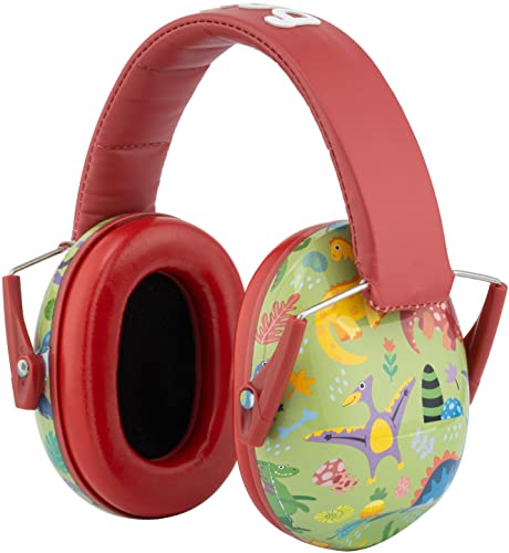 Snug Kids Earmuffs – Noise Reduction for Toddlers & Children – Adjustable, Lightweight, Foldable, Soft & Comfortable - color: Dinosaurs