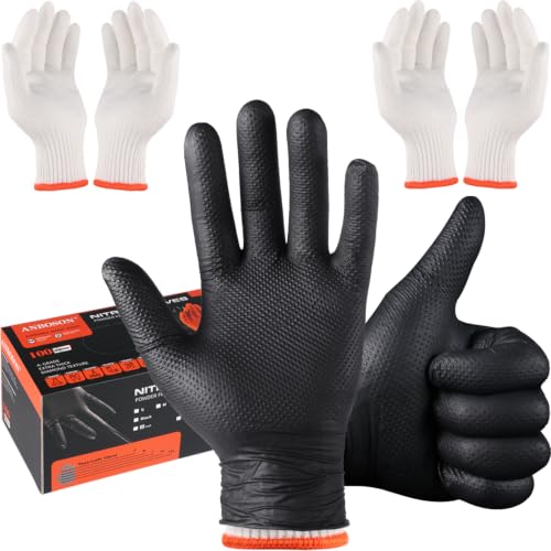 ANBOSON BBQ Gloves Disposable, Heat Resistant Grilling Gloves for Cooking - size: Large, style: 10mil Nitrile