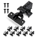 Mousike 10 Pack (5 Pair) Soft Close Cabinet Hinges, 1/2 Overlay Soft Close Hinges for Kitchen Cabinet, Stainless Steel, Built-in Damper, 100 Degree Opening Angle, 6 Way Adjustment - color: Black, size: 10 Pack