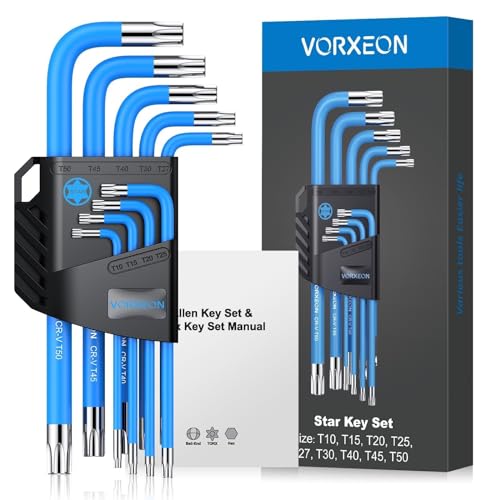 9-Piece Star Torx Wrench Set T10 to T50 - size: 9PCS Blue Star Wrench Set