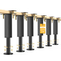 6 PCS Adjustable Height Bed Support Legs, 6.2-7.5 in Metal Bed Risers - size: 6.2"-7.5" (6pcs)