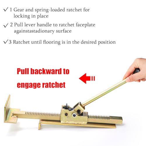 Yesland Flooring Jack, Professional Hardwood Flooring Jack and Positioning Tool for Straightening and Installing Laminate Hardwood Wood Tile Floor Without Pry Bars and Crowbars
