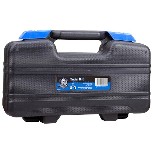 CARTMAN 39-Piece Household Tool Set, Blue Hand Kit With Storage Case - color: Blue
