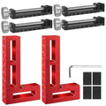 Go Fast Tools™ - Corner Clamps for Woodworking - Durable & Versatile 90 Degree Right Angle Clamps, Pack 2" x 4" Aluminum Positioning Squares with 4 C-Clamps for Cabinets, Frames, and Drawers
