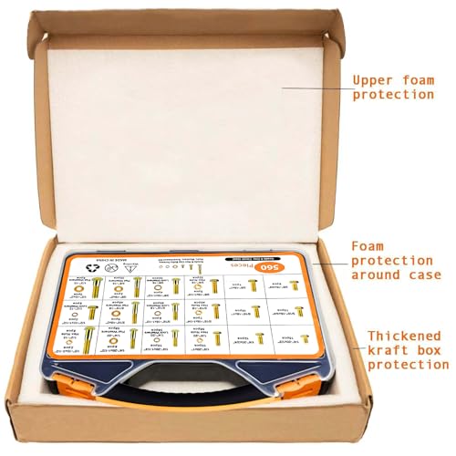 560PCS Grade 8 Nuts and Bolts Assortment Kit with Handy Box, 1/4-20, 5/16-18, 3/8-16, 1/2-13 High Quality SAE Bolt Assortment Kit, Heady Duty Grade 8 Alloy Steel with Yellow Zinc Plated - size: 560pcs 1/4-20 5/16-18 3/8-16 1/2-13