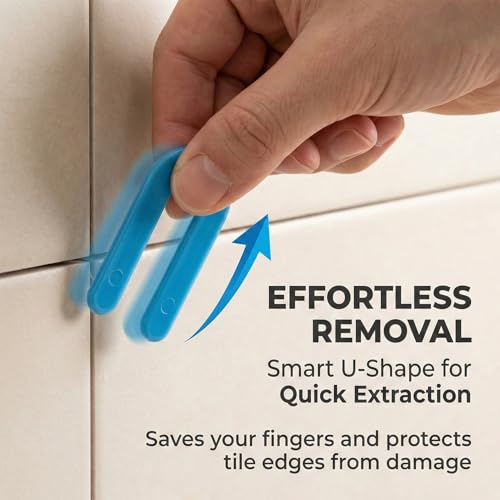 Sukh Leveling System Tile Spacers - 1/16 Inch Plastic Horseshoe Shims