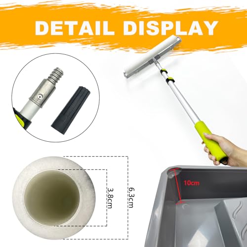 7 Pcs 18 Inch Paint Roller Kit, Microfiber Cover with Extension Pole