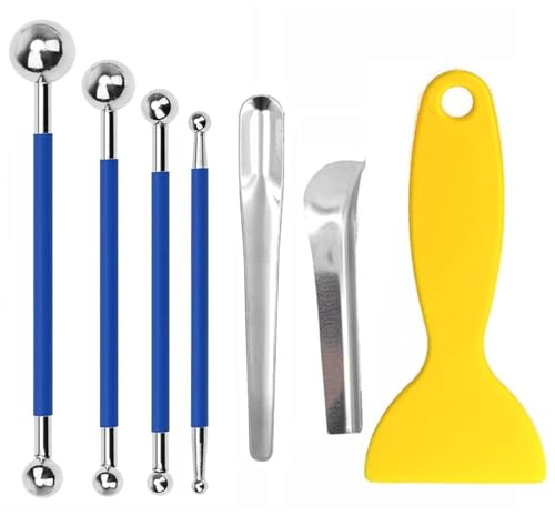 7pcs Caulking Tool Kit, Metal Ball Tile Caulk Finishing Tools