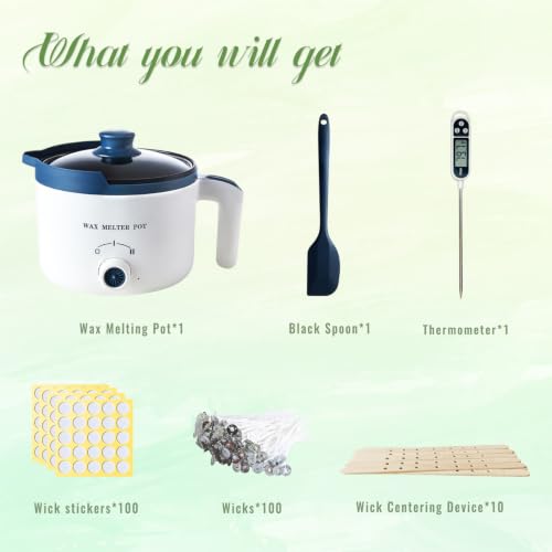 Ksedcon Electric Wax Melting Pot for Candle Making with Pouring Spout - size: wax melting pot kit 6pcs