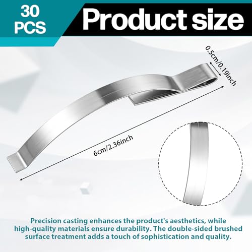 30 Pcs Window Screen Tension Spring Clips, Stainless Steel Window Screen Spring Corner Clips, Holding Windows Sliding in Aluminum Channel Safely and Securely, Prevent Windows Shaking