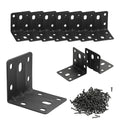 Alise 10 Pack Black 2x2in L Brackets Heavy Duty Metal for Wood Furniture - color: Matte Black, size: (10P) 2X2 inch