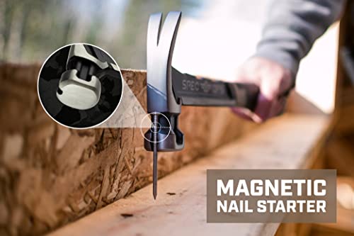 Spec Ops Tools Framing Hammer for Carpentry & Demolition, Magnetic Nail Holder, Rip Claw, Smooth Face 22 Oz - size: 22 Oz