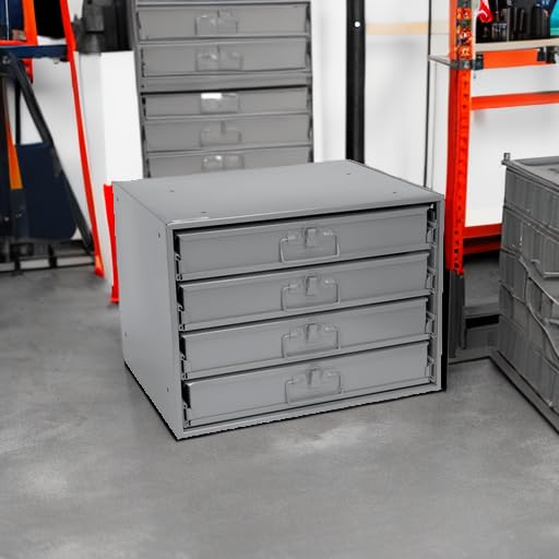 Global Industrial Durham Steel Compartment Box Rack, 20"L x 15-3/4"W x 15"H
