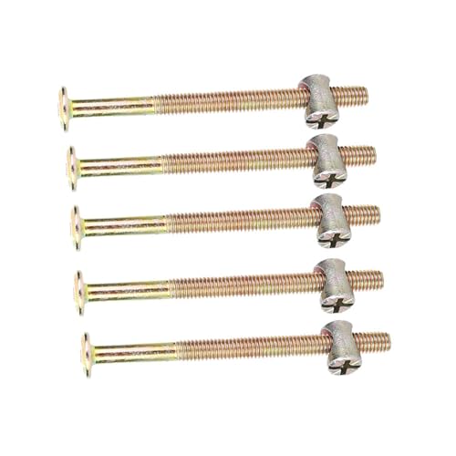M6 X 90mm Bed Frame Bolts Set, 10Pack Dowel Furniture Bolts and Barrel Nuts, Steel Furniture Screws, Bed Hardware Replacement Kit for Beds Chair Spare Connector Parts - size: 90mm