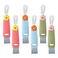 JOYCOURT 3 in 1 Cup Lid Cleaning Brush Set, Multifunctional Bottle Gap Crevice Cleaner Brush, Portable Cup Mouth Scrubber Tools for Bottle Tight Spaces (6PCS) - size: 6PCS