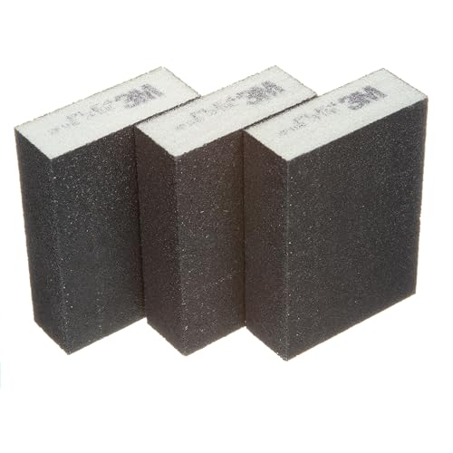 3M Extra Fine/Fine Sanding Sponge, 3-3/4-in x 2-5/8-in x 1-in, 3-Pack