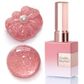 Double Rhythm 0.5Oz Glitter Gel Polish Shimmer Reflective Color for Nail Art Salon DIY Soak Off 15ml Nail Lamp Gel Polish at Home (Rose Pink-B1175) - color: Blossom Rose Pink