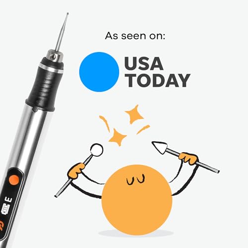 Resparked Customizer Engraving Pen Ultimate Cordless Portable Tool for Artists & DIYers - Engrave 50+ Surfaces - Beginner Friendly - Rechargeable - Free 30 Bits & Mastery Guide