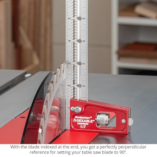 Woodpeckers inDexable Square System, Deluxe Dovetail Combination Square Set, Feature Packed Woodworking Square - Includes 3 Blades & 3 Heads & 3 Rack-Its - color: Mini, style: Deluxe Joiner's