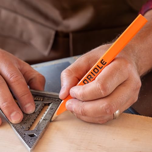 Oriole Carpenter Pencils Bulk Set with Sharpener and Ruler, 30 Flat Pencils