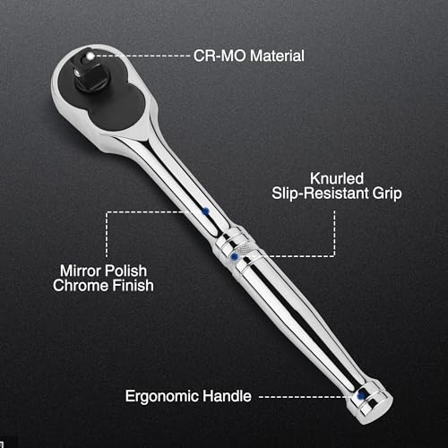 WORKPRO 3-Piece Ratchet Set, 1/4", 3/8", 1/2" Drive, 72-Tooth - size: combo kit(1/4,3/8,1/2)