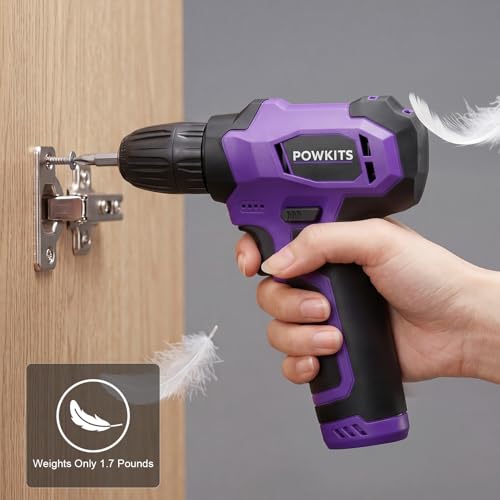 8V Purple Cordless Drill Set for Women, Starter Tool Kit with Drill | Electric Drill, USB Charger, 3/8" Keyless Chuck, 139-PIECE Tool Set with Drill for Home Repairs, DIY Project