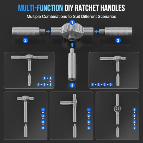 STREBITO 71 in 1 T-Handle Ratchet Screwdriver Set, Magnetic Screwdriver Set