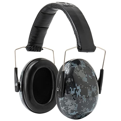 Snug Kids Earmuffs – Noise Reduction for Toddlers & Children – Adjustable, Lightweight, Foldable, Soft & Comfortable - color: Black Digi Camo