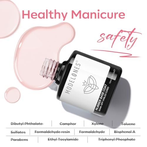 modelones Milky Pink Builder Nail Gel Rubber Base Coat Soap Nails - color: Rubber Base Coat Milky Pink