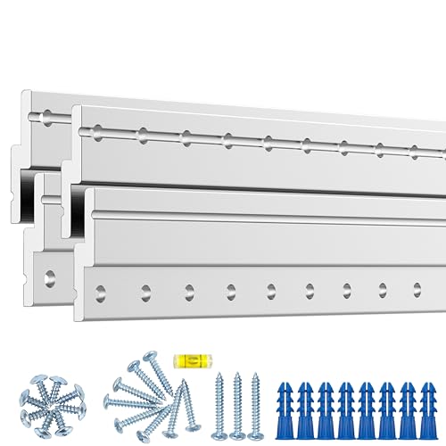 34 Inch Heavy Duty French Cleat Hanger, Heavy Mirror Mounting Hardware & Picture Hanging kit, Wall Mount Brackets for Cabinets, Shelf, Headboard - Z Clips 2 Pairs up to 300 lbs - size: 34"(2 Pairs)