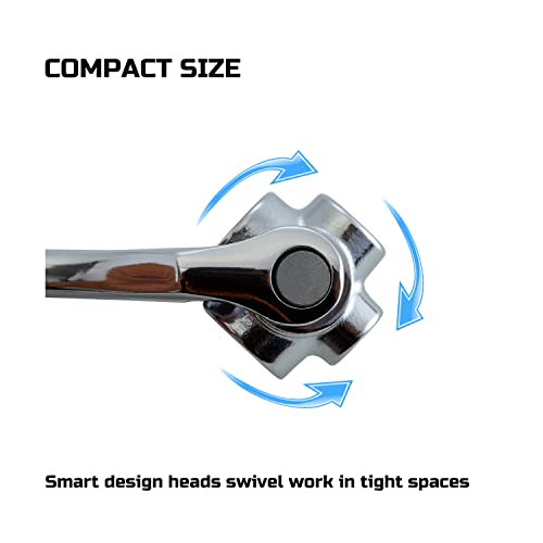 Lichamp 8-in-1 Socket Wrench Metric 8-21mm