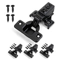 Mousike 4 Pack (2 Pair) Soft Close Cabinet Hinges, 1/2 Overlay Soft Close Hinges for Kitchen Cabinet, Stainless Steel, Built-in Damper, 100 Degree Opening Angle, 6 Way Adjustment - color: Black, size: 4 Pack