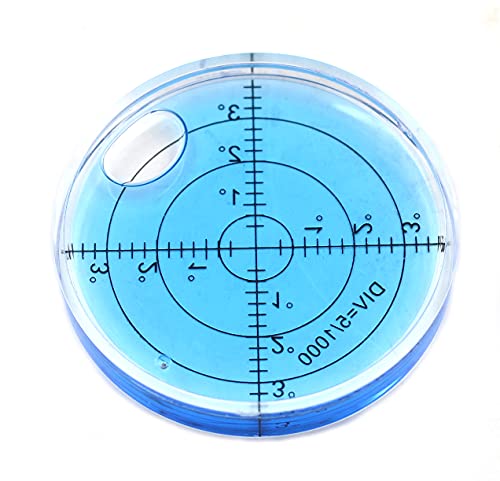 66mm Bullseye Spirit Level Round Bubble Spirit Leveler Tool Rv Appliances,Accuracy 30' /2mm (Blue)