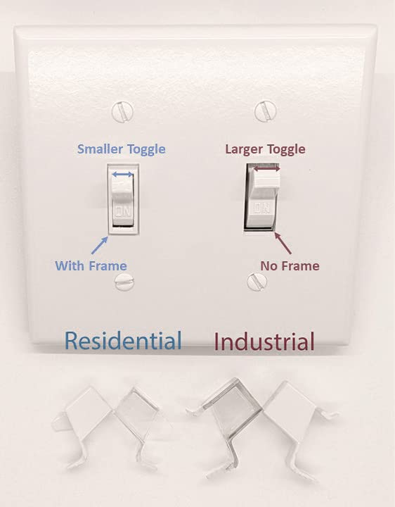 Residential (10 Pack, Clear) | No Tools Required | Easy to Install and Remove | Child Proof Light Switch | Lock Toggle in On or Off Position | Cover Guard - color: Clear, size: 10 Pack