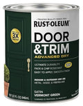 Rust-Oleum Stops Rust Door & Trim Paint, Satin Vermont Green - color: Satin Vermont Green