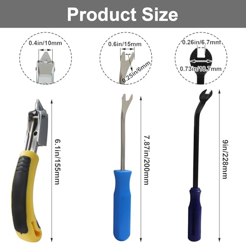 3 Pcs Heavy Duty Staple Remover, Blue*2, Yellow*1 - style: Style 2