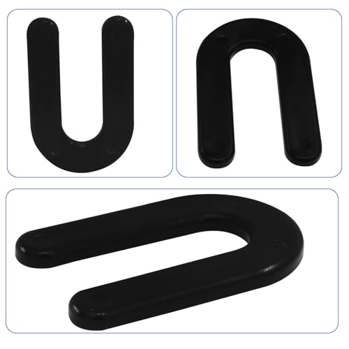50 Pcs Horseshoe Tile Spacers, 1/4 Inch U Shape Plastic Shims Structural Shims, Leveling Clips for Floor Wall Tile Installation, Black - size: 1/4"(50pcs)