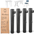 VinBee Folding Table Leg Extenders,Folding Table Risers,7-Levels Height Adjustable Risers for DIY & Office,Dining,Standing Desk 4Pack(7 Level 17.3 inch) - size: 17.3 inch(7 LEVELS)