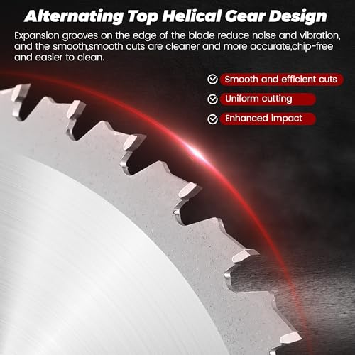 𝟮𝟬𝟮𝟲 Upgraded 3 Pack 6-1/2 Inch 24T Circular Saw Blades Fine Finish with 5/8" Arbor ATB Framing Saw Blades for Cutting Softwood Hardwood Laminate Plywood Chipboard Panels FRP MDF by puxyblue