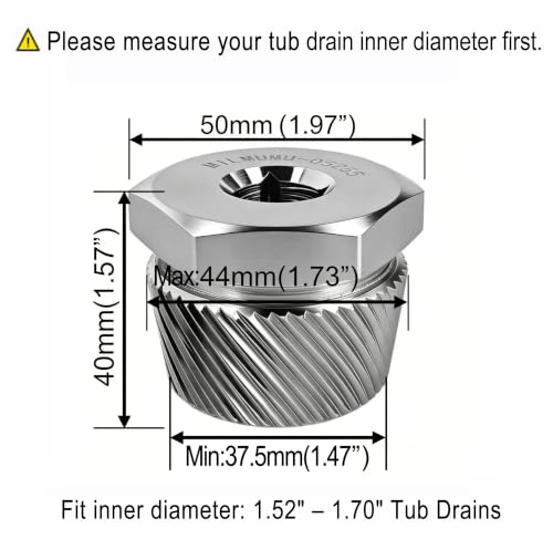 MILMUMU Compatible with Tub Drain Extractor-Removes Stubborn Tub Drains. - color: Chrome