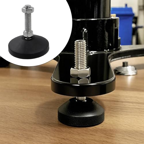 M12 Leveling Feet 880 Lb Capacity, 3.2 Inches Height - 3 Inches Base, 4Pcs - color: Black, size: D80xM12xH50mm