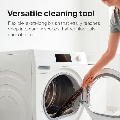 KONEX 44" Dryer Vent Cleaner Brush Flexible Lint Trap Cleaning Tool with Horsehair Bristles - style: Conical Horsehair
