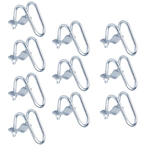 10 Sets 1-1/4" OD Cross Tube Clamp Connector, Greenhouse Crossover Clamp - size: 1-1/4" OD