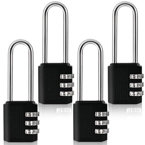 Faburo 4 Pack 2.2 in Long Shackle Small Combination Locker Lock