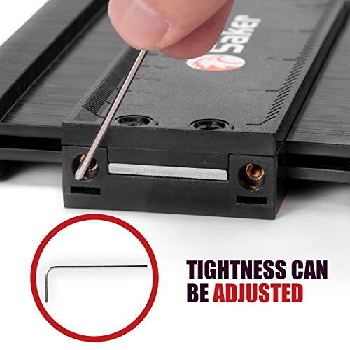 Saker Contour Gauge Profile Tool 5 Inch Black | Adjustable Lock,Precisely Copy Irregular Shape Duplicator,Must Have Tool for DIY Handyman, Construction - style: 5inch Black