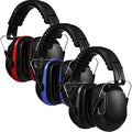 Yunsailing Noise Reduction Headphones NRR 28dB Hearing Protection Ear Muffs Protection Headphones for Shooting Construction - color: Red, Black, Blue