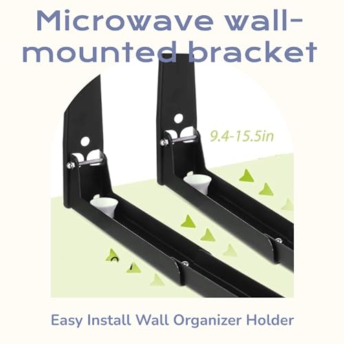 Microwave Wall Mount Shelf Bracket, Black