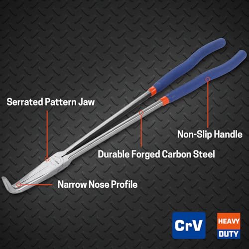 16'' Extra Long Needle Nose Pliers for Narrow and Limited Spaces - style: 16'' 90 Degree Angle