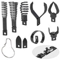 Richcat Drain Snake Drill Attachment,Cutter and Auger Set,Used in 50-100FT AC Drain Cleaning Machine,Fits 5/16 to 3/4 inch Drain Snake Cable,Drain Cleaner Combination Cutter Heads,410 stainless steel