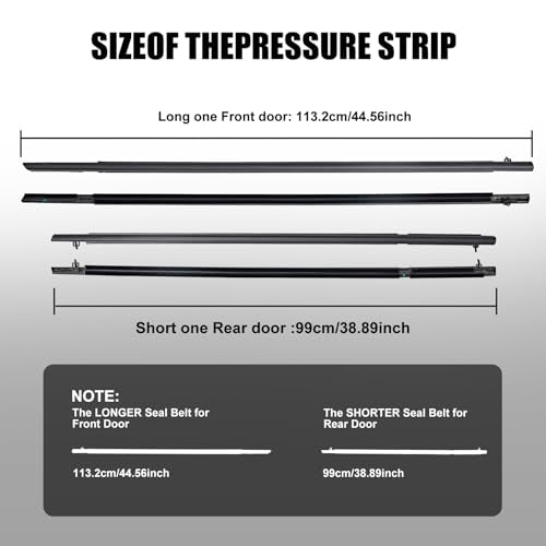 Window Molding Trim for 2006-2011 Honda Civic 4-Door Sedan | 4PCS Black Rubber Weatherstrip Seals, Replaces #72450-SNA-A01, High-rebound Buckle Design, Built-in Metal Layer - size: 2006-2011 Honda Civic